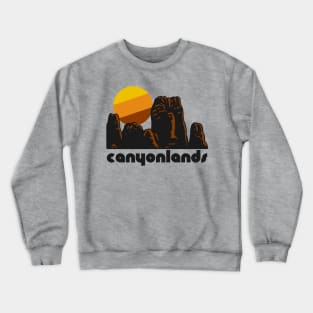 Retro Canyonlands ))(( Tourist Souvenir National Park Design Crewneck Sweatshirt